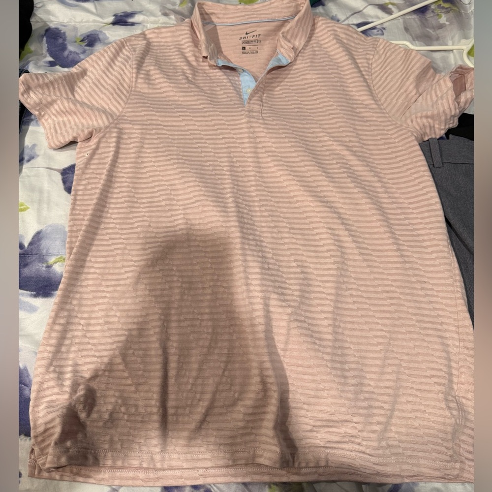 Nike Pink Polo Dri fit Shirt